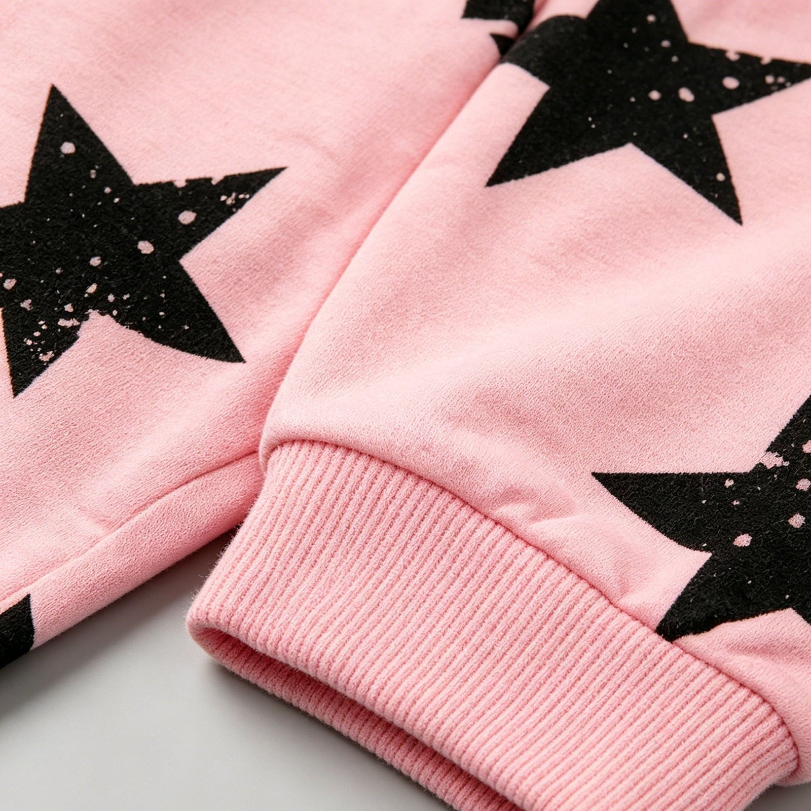SENMAN REALM KIDS Baby Girls Pink Star Print Drawstring Joggers (6/9M–24M) view 4