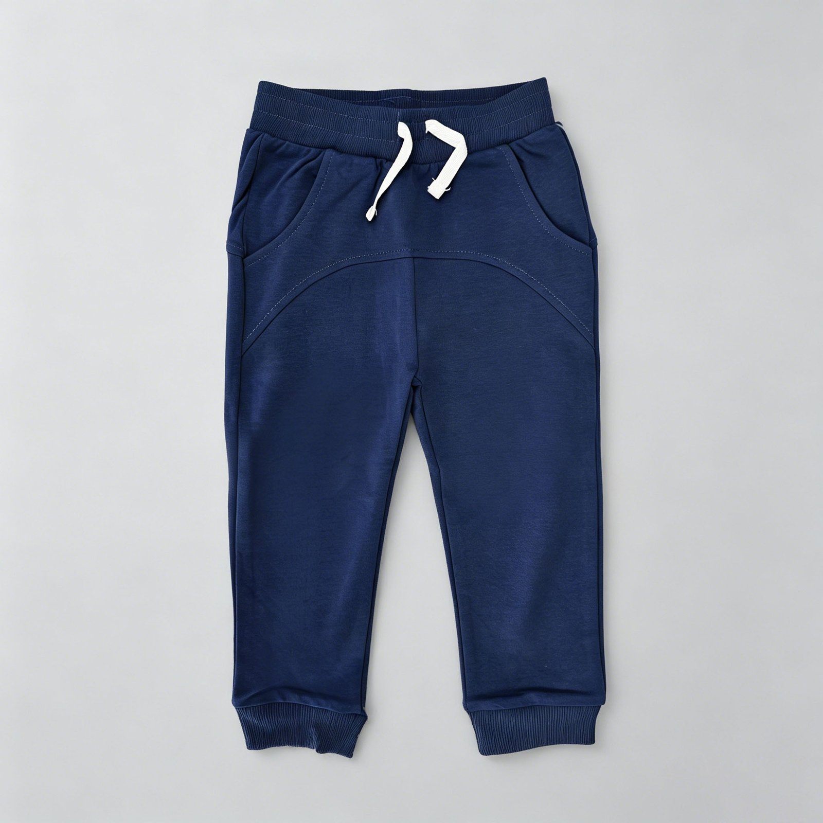 SENMAN REALM KIDS Boys Navy Ribbed Cuff Joggers (12M–24M) view 3