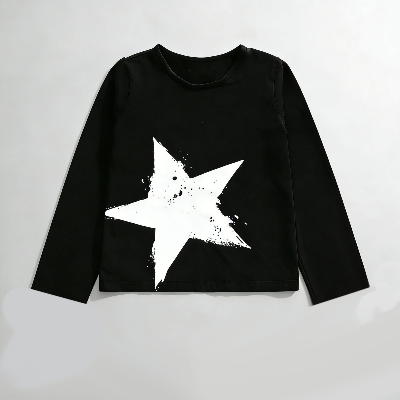 SENMAN REALM KIDS Girls Black Graffiti Star Tee & Leggings 2-Piece Set (2T–6X) view 4