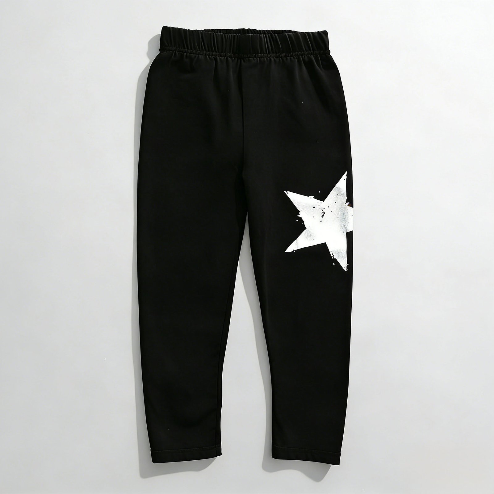 SENMAN REALM KIDS Girls Black Graffiti Star Tee & Leggings 2-Piece Set (2T–6X) view 5