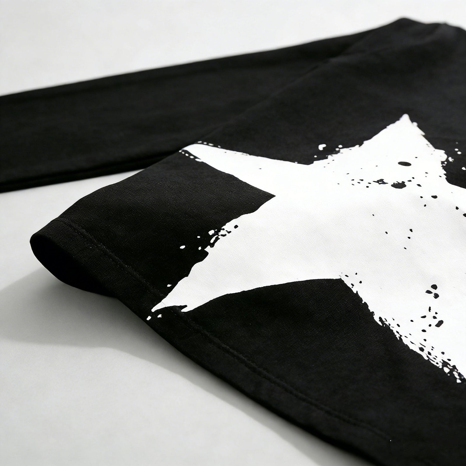 SENMAN REALM KIDS Girls Black Graffiti Star Tee & Leggings 2-Piece Set (2T–6X) view 6