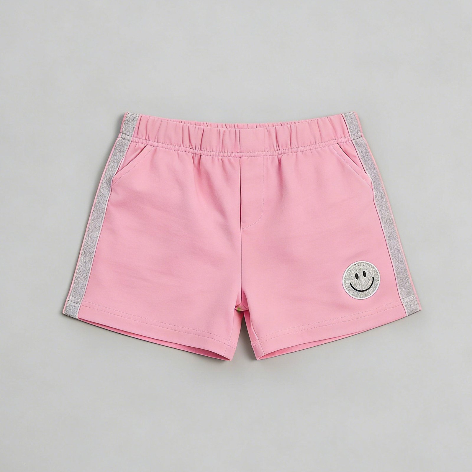 SENMAN REALM KIDS Girls Pink Smiley & Heart Patch Tank & Shorts Set (3/6M–6X) view 5