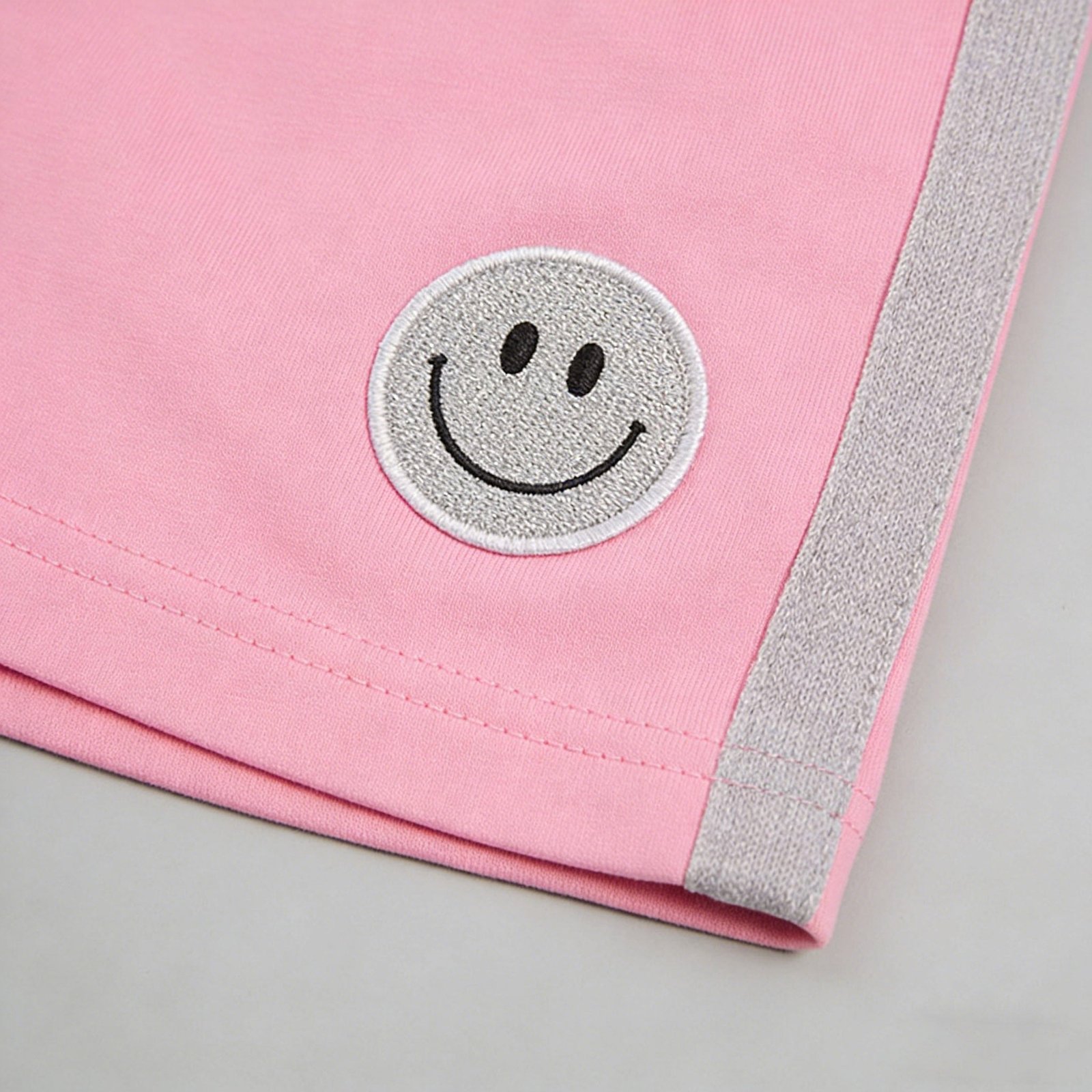 SENMAN REALM KIDS Girls Pink Smiley & Heart Patch Tank & Shorts Set (3/6M–6X) view 6